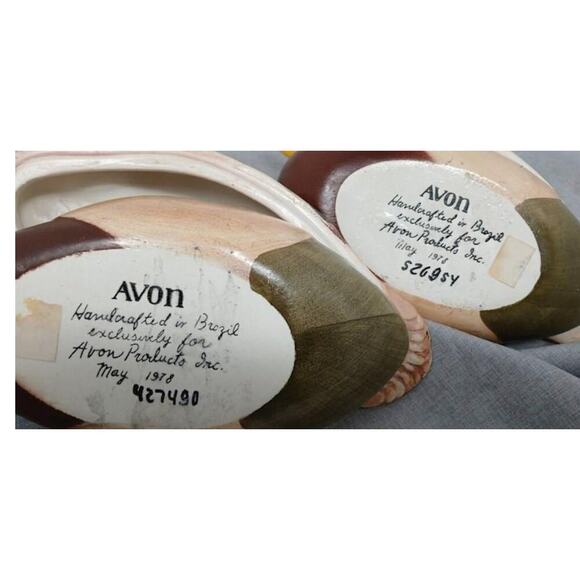 Vintage 1978 Avon Mallard Duck Glass Covered Dishes Set of 2 - Picture 6 of 8